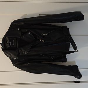 Faux Leather Black Jacket